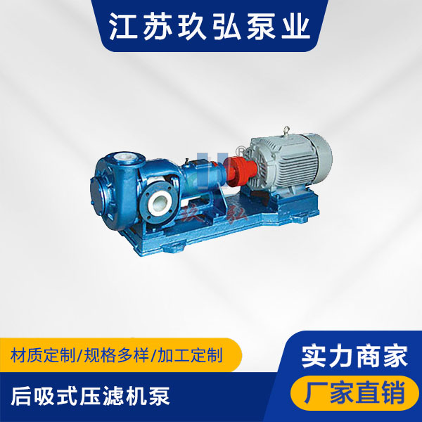HFM-1型單級耐腐耐磨後(hòu)吸(xī)式壓濾機泵(圖(tú)1) HFM-1型單級耐腐耐磨後吸式壓濾機泵(圖1)